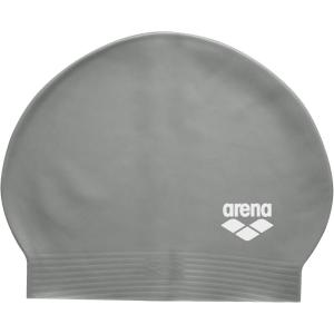 Arena Unisex Soft Latex II Swim Cap Women and Men Fitness Swimmers Intensive Training Durable Soft Elastic Bathing Flat Cap(Silver/Black)