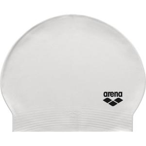 Arena Unisex Soft Latex II Swim Cap Women and Men Fitness Swimmers Intensive Training Durable Soft Elastic Bathing Flat Cap(White/Black)
