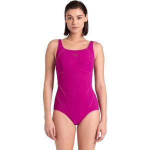 Arena Womens Arena Women’s Bodylift Jewel Shapewear Wing Back One Piece Swimsuit(Grape Violet/Fairy Rose)