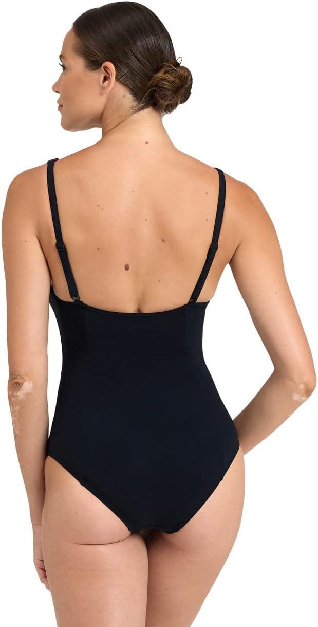 imageARENA Bodylift Womens Isabel BCup One Piece Shaping Swimsuit Light Cross Back UV Protection Tummy Control Bathing SuitBlackRose Violet