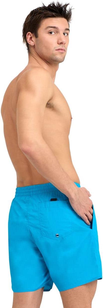 imageARENA Mens Boxer Swim Trunks Swimming Shorts Athletic Bathing Suit for Men Quick Drying External DrawstringTurquoise