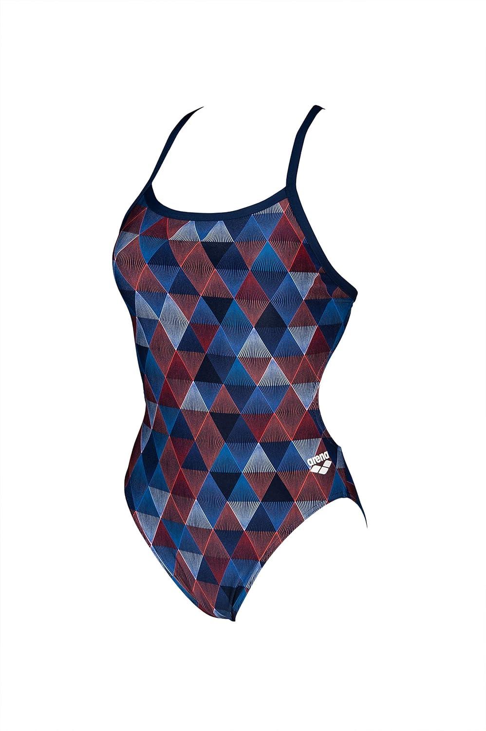 imageARENA Womens Palm Forest Challenge Back One Piece FlLinear Triangle Navy