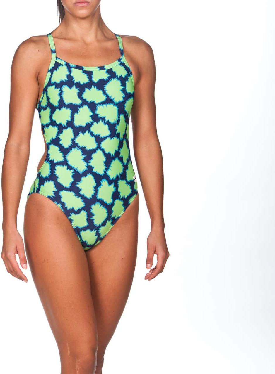 imageARENA Womens Palm Forest Challenge Back One Piece FlPow Leaf