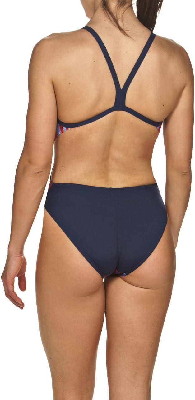 imageARENA Womens Palm Forest Challenge Back One Piece FlRiviera RedBlue