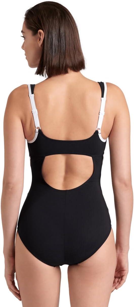 imageARENA Womens Shapewear Makimurax R Low CCup Ladies Tummy Control Shaping SwimsuitBlackWhite