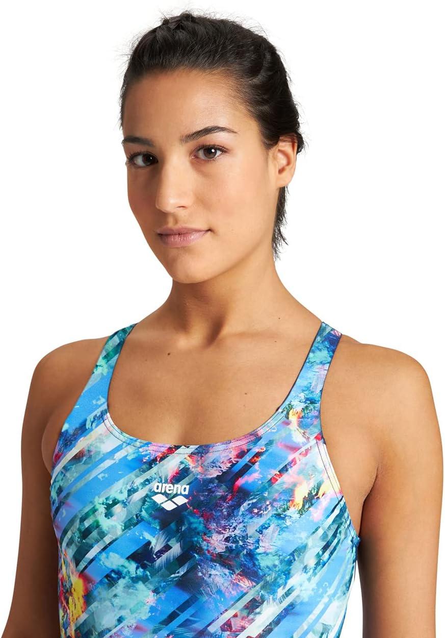 imageARENA Womens Standard Print Swim Pro Back MaxLife One Piece Athletic Training SwimsuitFilters