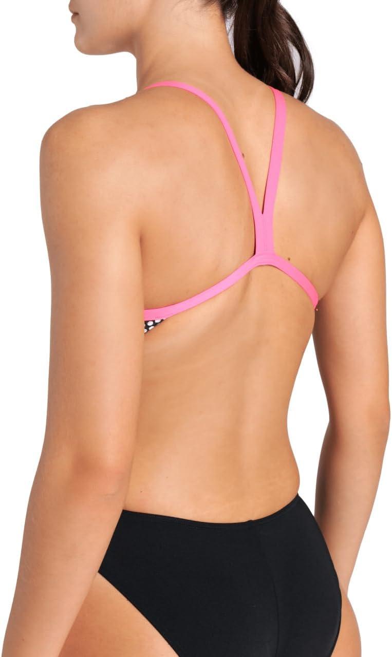 imageArena Womens Arena Performance Womens Airbrush Challenge Back Swimsuit Sporty Bathing SuitShocking PinkBlackMulti