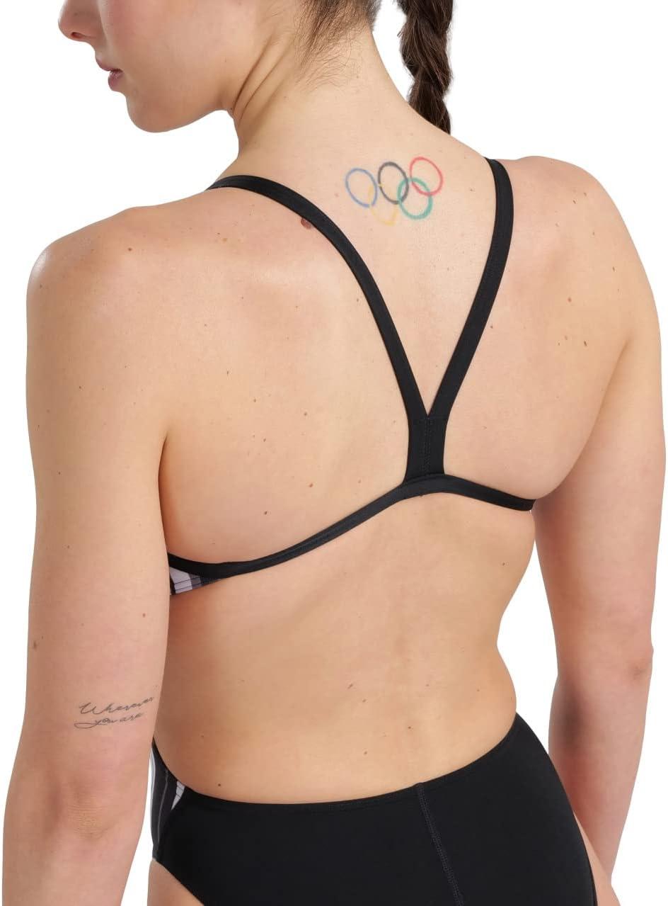 imageArena Womens Arena Performance Womens Marbled Challenge Back SwimsuitBlackBlack Multi