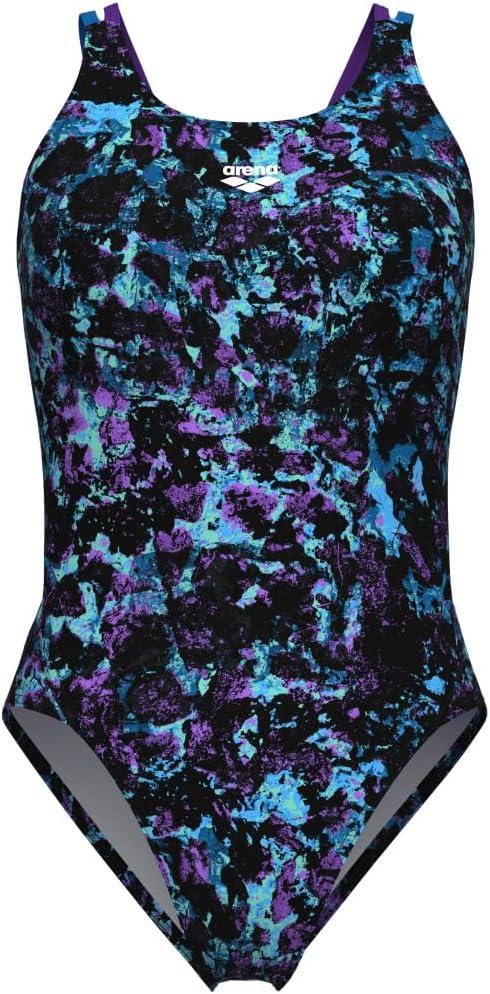 imageArena Womens Arena Performance Womens Rockin Swim Tech Multi Back Training Swimsuit Ladies Bathing SuitMulti WaterBlue RiverPlum