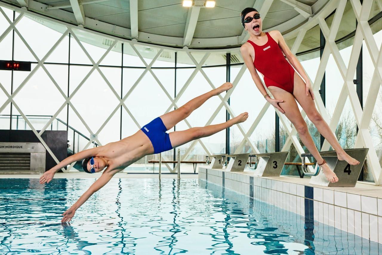 imageArena Womens Solid Light Drop Back MaxLife One Piece SwimsuitBlackMetallic Silver