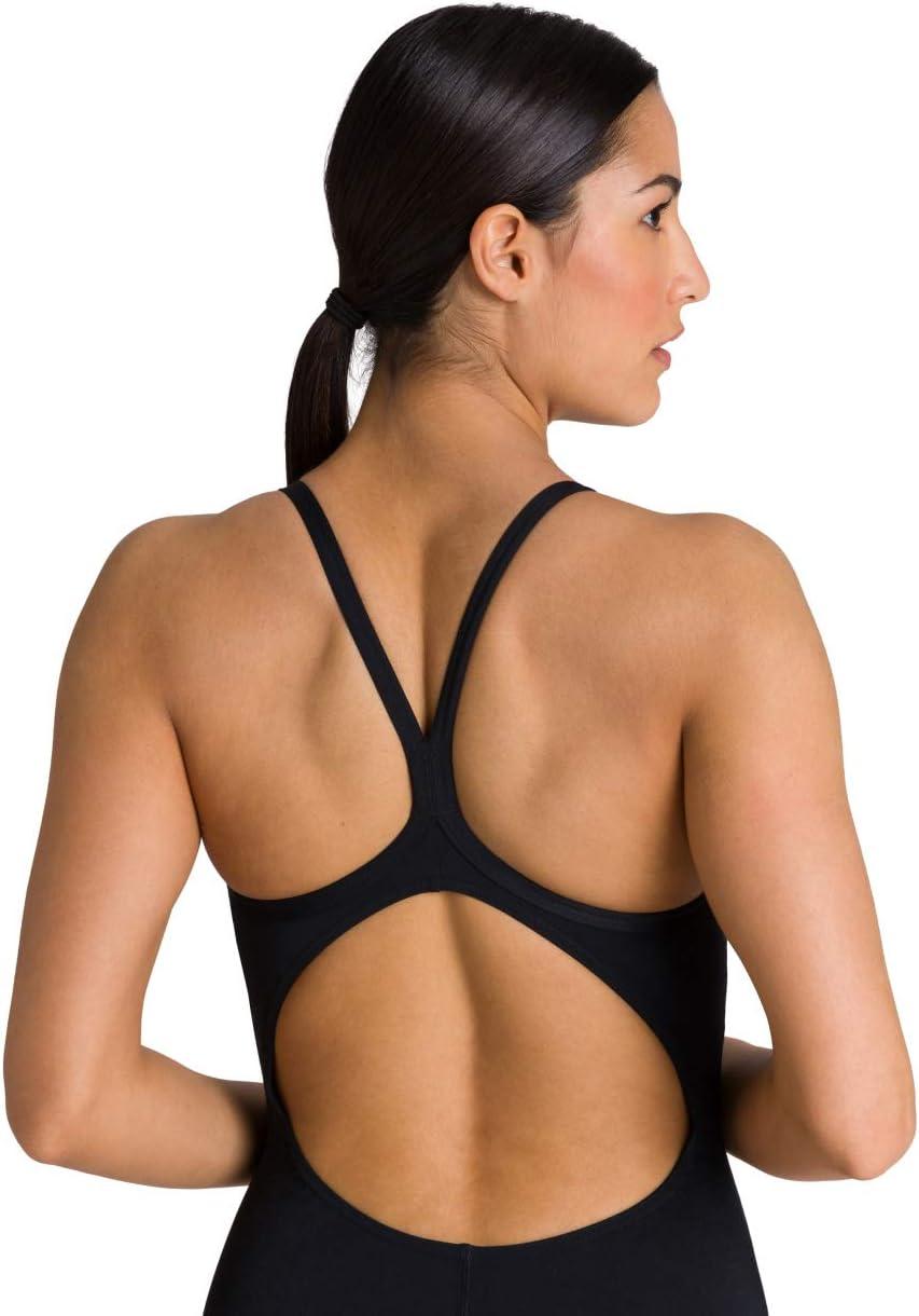 imageArena Womens Solid Light Drop Back MaxLife One Piece SwimsuitBlackMetallic Silver