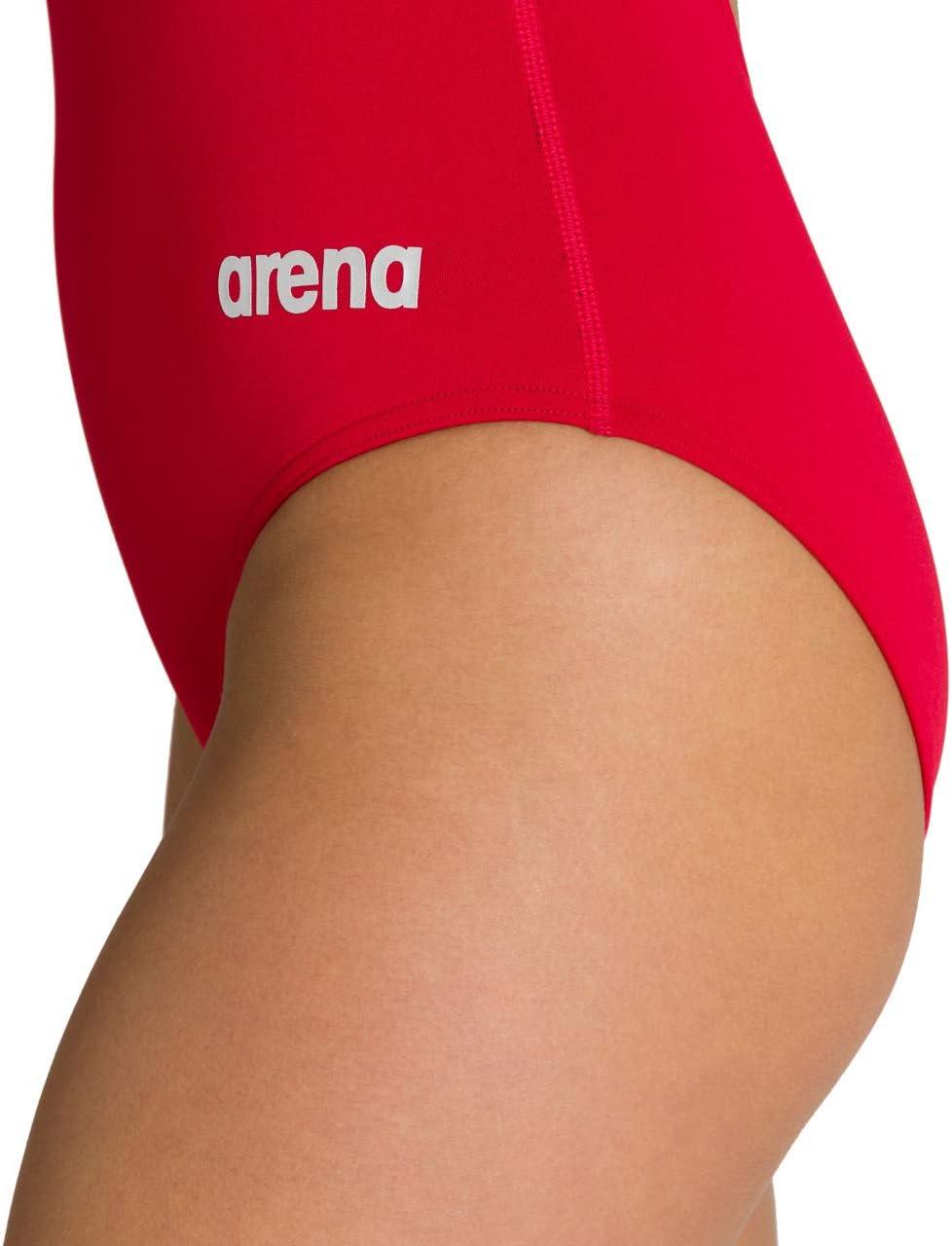 imageArena Womens Solid Light Drop Back MaxLife One Piece SwimsuitRedMetallic Silver