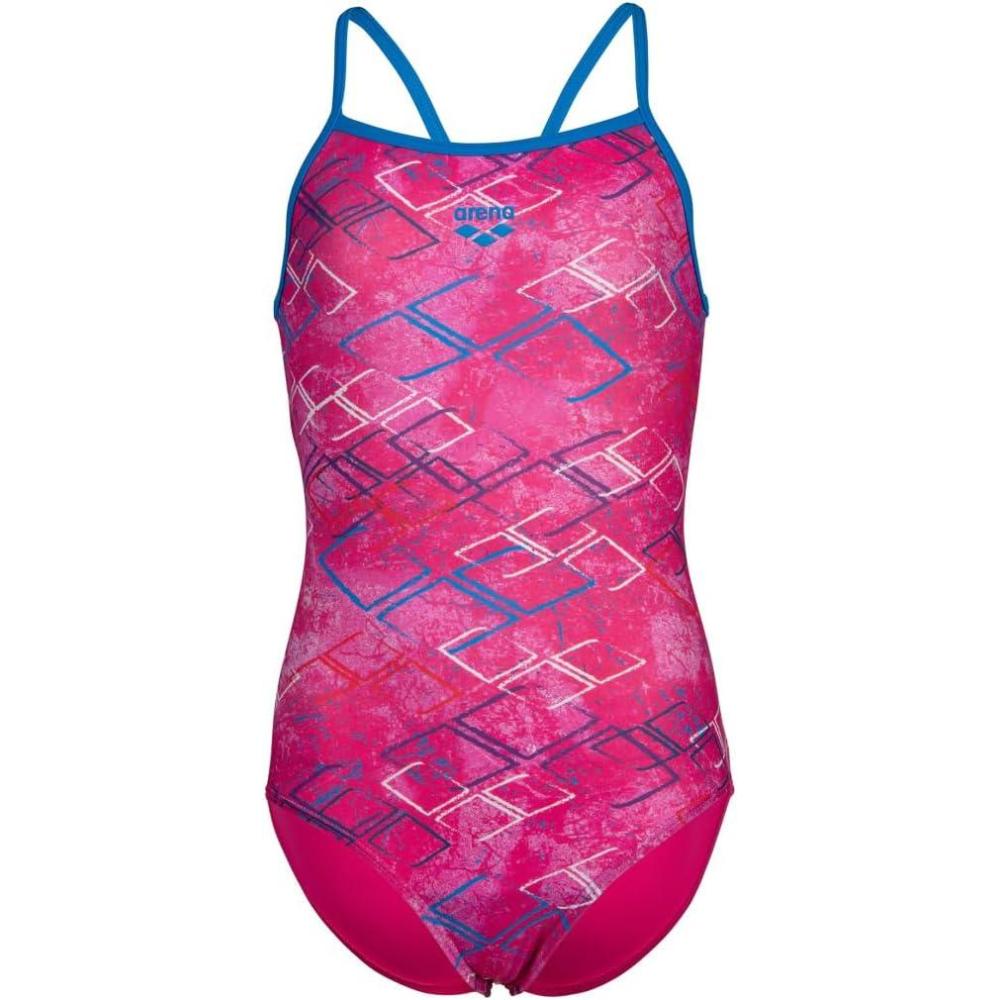 imageARENA Girls Feel Girls Daly Light Drop Back Swimsuit Junior One Piece Bathing SuitFreak RoseBlue China