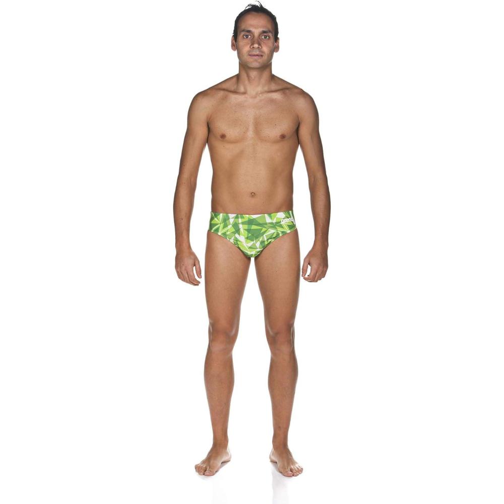 imageARENA Mens Shattered Glass Brief SwimsuitShattered Glass Green