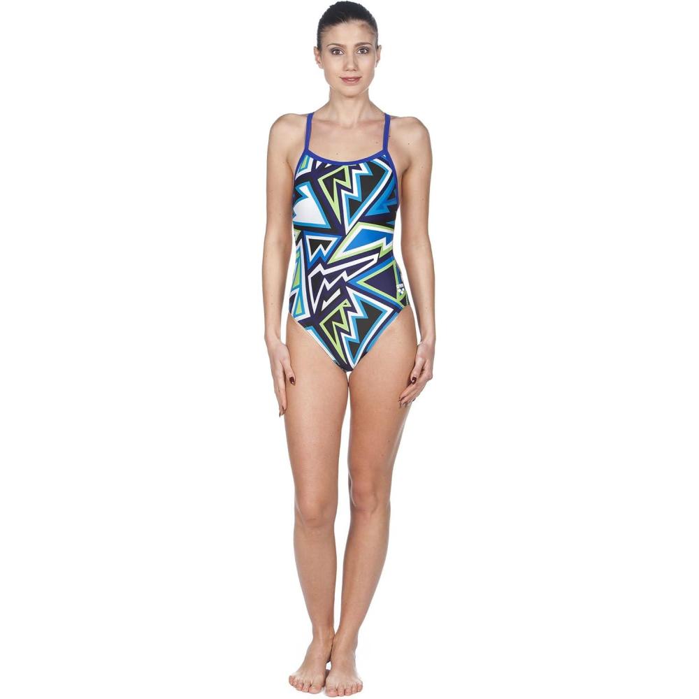 imageARENA Womens Palm Forest Challenge Back One Piece FlDanube Bluemulti