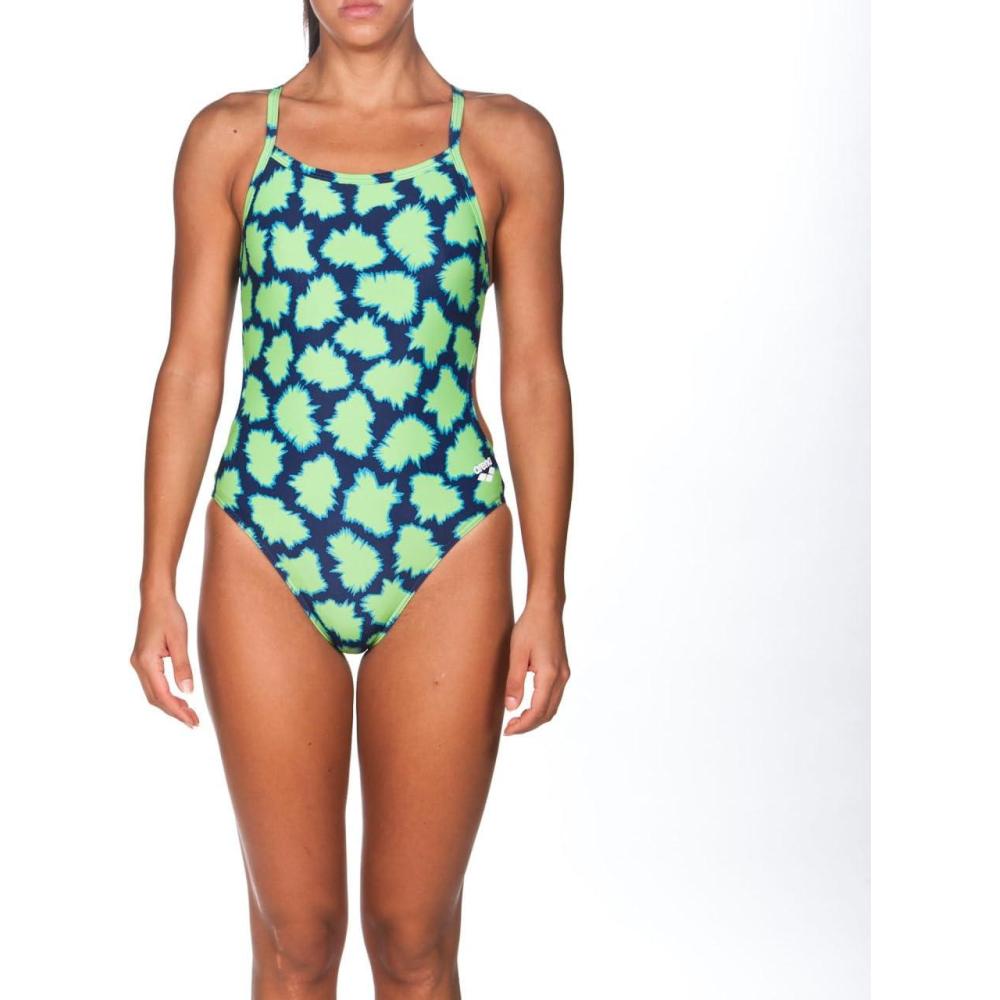 imageARENA Womens Palm Forest Challenge Back One Piece FlPow Leaf