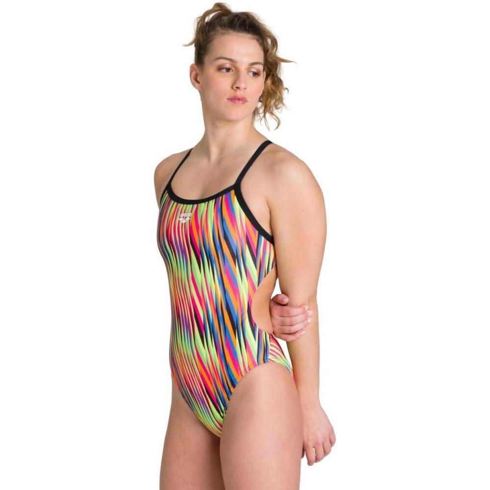 imageARENA Womens Palm Forest Challenge Back One Piece FlSpeed Stripes Orange