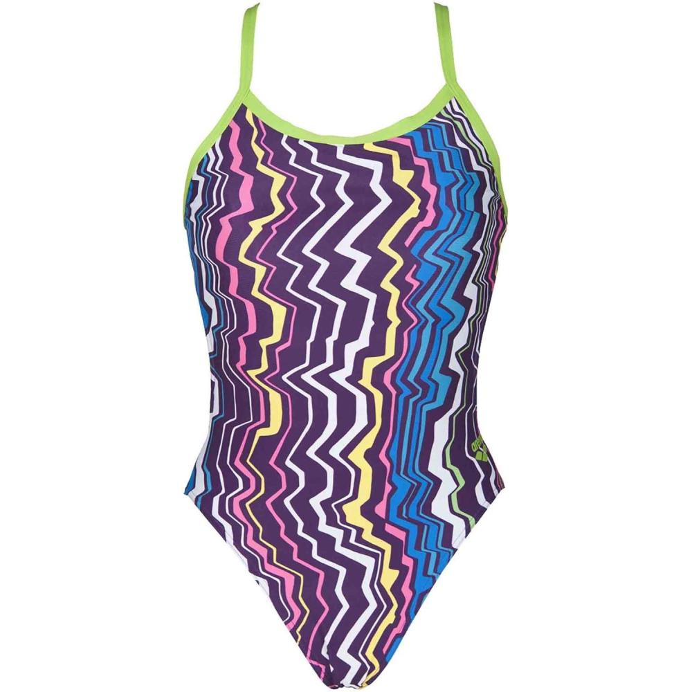imageARENA Womens Palm Forest Challenge Back One Piece FlZig Zag PurpleLeaf