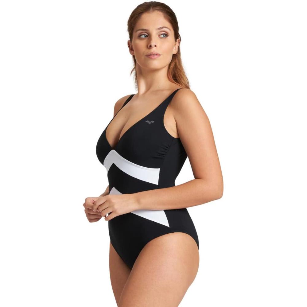 imageARENA Womens Vera Wing Back One Piece Bodylift SwimsuitBlackWhite