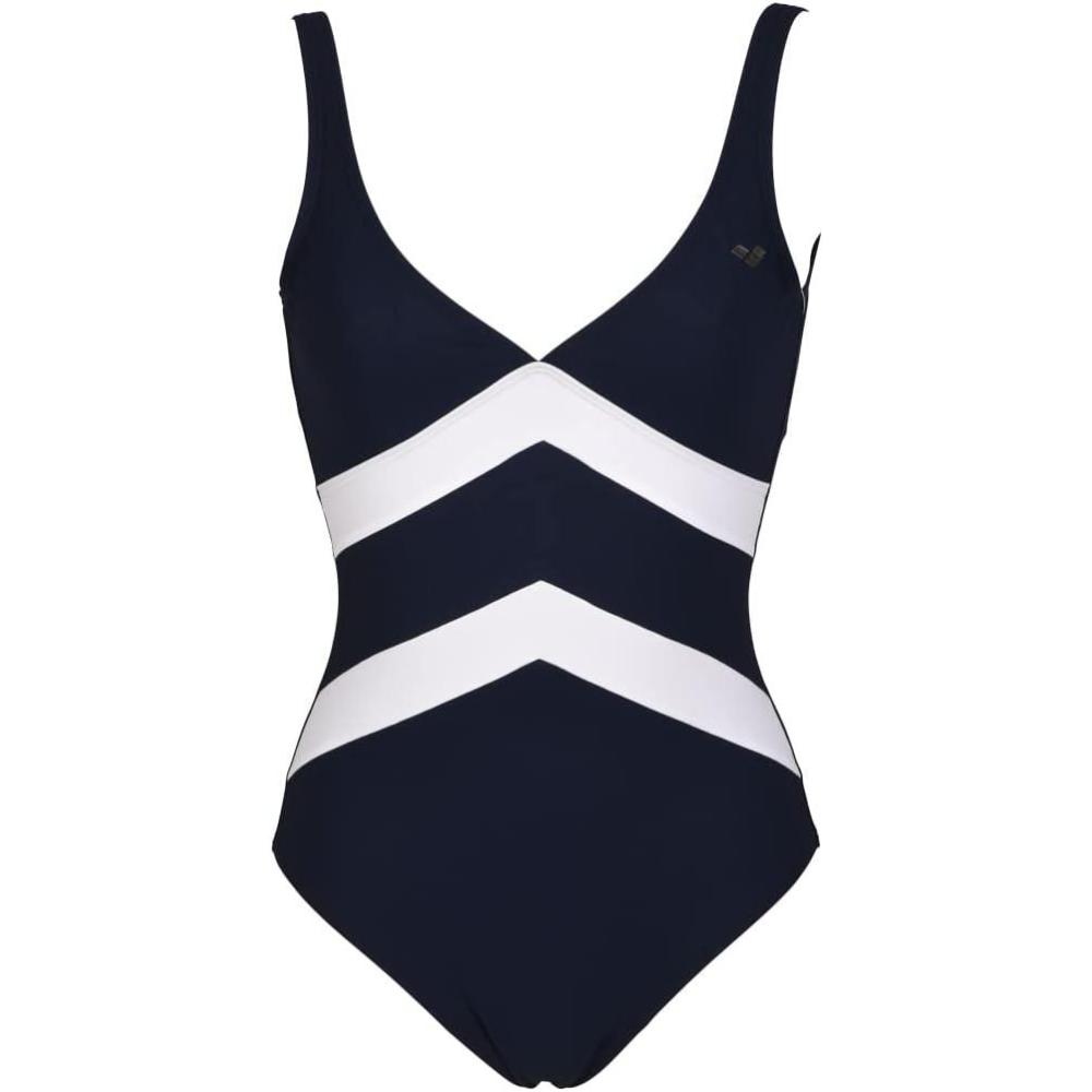 imageARENA Womens Vera Wing Back One Piece Bodylift SwimsuitNavyWhite