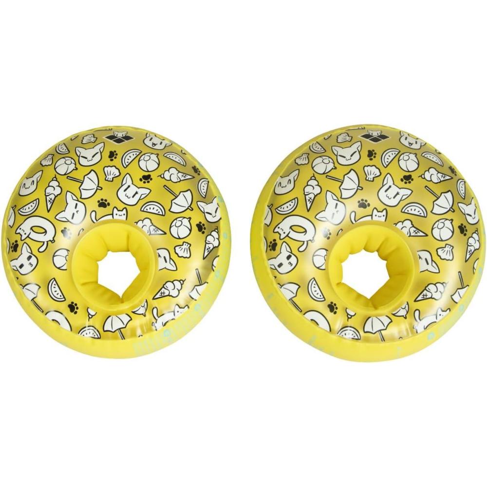 imageArena Friends Inflatable Kids Floating Arm Bands Swimming Arm Floaties for Ages 2 to 6 Years Adjustable Pool Floats Rings 33 to 66 PoundsYellow