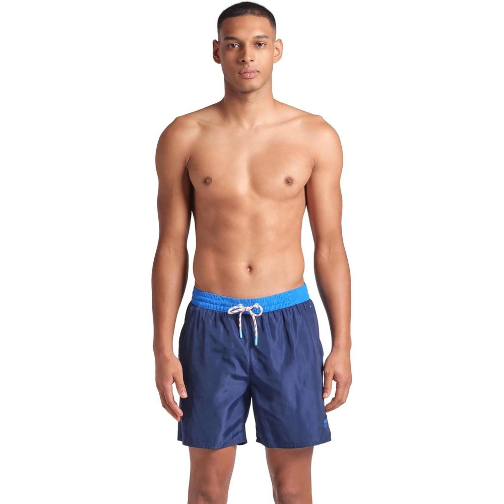 imageArena Mens Team Stripe Boxer Inner Brief Swim Trunks Pool Beach Water ShortsNavyBlue China