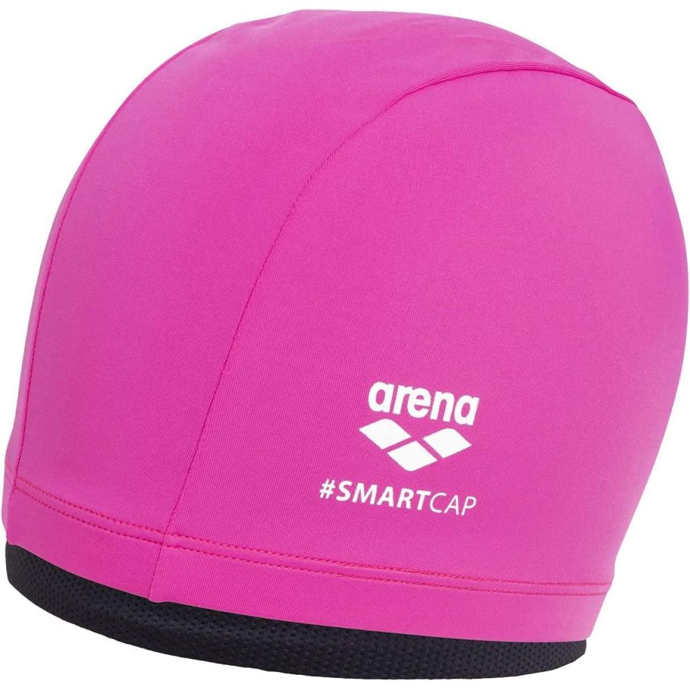 imageArena Unisex Adult Smartcap Extra Soft Swim Cap for Fitness Swimmers TwoinOne Headcover for Long Hair One Size Fits MostFuchsia