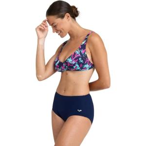 ARENA Bodylift Women’s Francy B-Cup Bikini Two-Piece Tummy Control Shaping Swimsuit UV Protection Ladies Pool Bathing Suit(Navy/Freak Rose Multi)