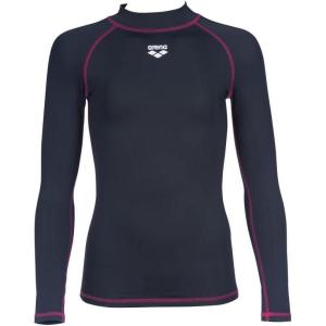 ARENA Girls Girl’s Long Sleeves Rash Vest, Swim Shirt with Uv Sun Protetion(Ash Grey)