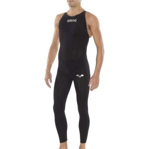 ARENA Men’s Powerskin R-Evo+ Closed Back Full Body Swimsuit for Open Water Racing Swimming(Black)