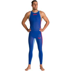 ARENA Men’s Powerskin R-Evo+ Closed Back Full Body Swimsuit for Open Water Racing Swimming(Ocean Blue)