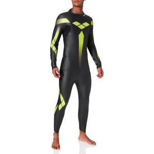 ARENA Men’s Triathlon Wetsuit Triwetsuit Full Sleeve Neoprene for Open Water Swimming(Black)