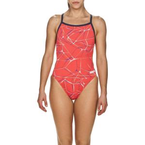 ARENA One Piece Swimsuit Women Athletic Apparel – Open Back Swimming & Training Suit – Challenge Back(Fluorescent Red)