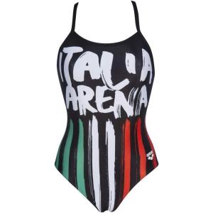 ARENA Women’s Country Flags Light Drop Back One Piece Swim Suit(Country Flags – Italy)
