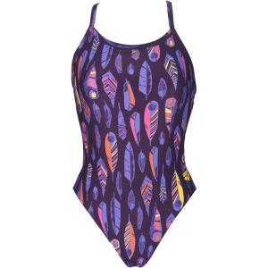 ARENA Women’s Palm Forest Challenge Back One Piece Fl(Feathers Plum)