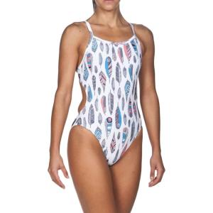 ARENA Women’s Palm Forest Challenge Back One Piece Fl(Feathers White)