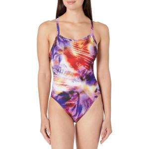 ARENA Women’s Palm Forest Challenge Back One Piece Fl(Palm Mirtilla)