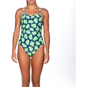 ARENA Women’s Palm Forest Challenge Back One Piece Fl(Pow Leaf)