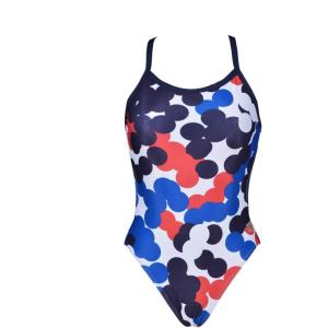 ARENA Women’s Palm Forest Challenge Back One Piece Fl(Usa Dots)