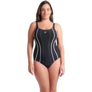 ARENA Women’s Shapewear Sofia B-Cup Swimsuit Tummy Control Ladies Bathing Suit(Black/Black)
