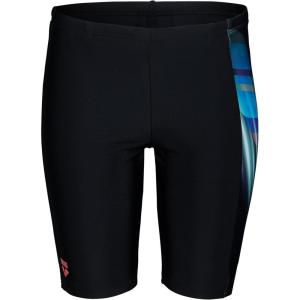 Arena Boys Arena Feel Boys’ Fading Swim Jammer Knee-Length Swimsuit Sports Pool Bathing Suit(Black/Multi)