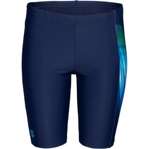 Arena Boys Arena Feel Boys’ Fading Swim Jammer Knee-Length Swimsuit Sports Pool Bathing Suit(Navy/Multi)