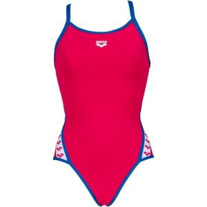 Arena Womens Team Stripe Superfly Back MaxLife One Piece Swimsuit(Freak Rose/Royal)