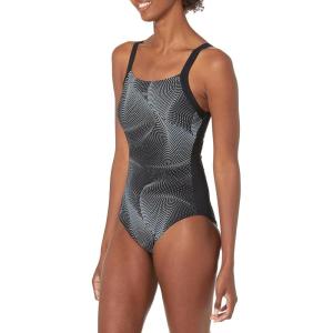 Womens Bodylift Tummy Control Wing Back One Piece Shaping Swimsuit(Ottavia Black)