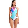 imageArena Womens One Placement Swimsuit Tech One Back Sexy CutOuts Ultra Feminine Hydrodynamic SuitMultiBlack
