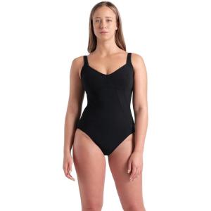 Arena Womens Shapewear Vertigo R Wing Back B-Cup Swimsuit Tummy Control Shaping Bathing Suit(Black)